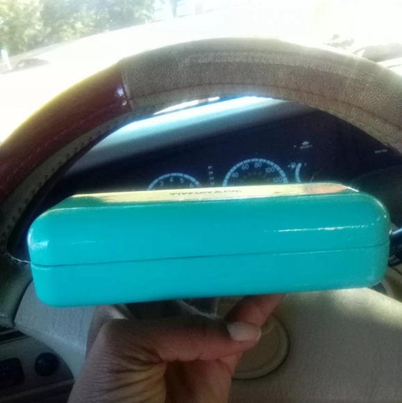 Vintage Tiffany Patent Leather Eyeglass Case Hard Shell - Picture 3 of 12